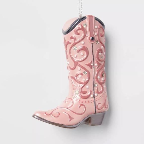Accessories - Cowboy Boot Christmas Tree Ornament nwt Pink